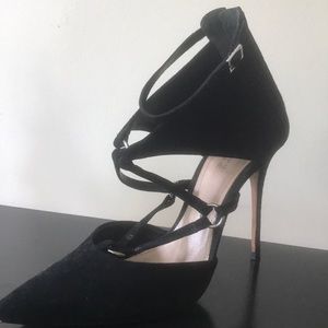SCHUTZ Black Suede Heels